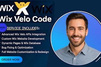 wix website redesign, wix velo developer, wordpress velo code wix customization