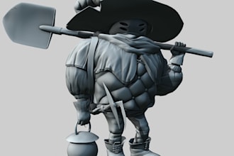 sculpt 3dfantasy character,2d to 3d,trpg set,dnd figure,wow,goblin miniature,stl