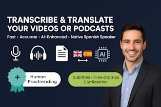 transcribe and translate your videos or podcasts