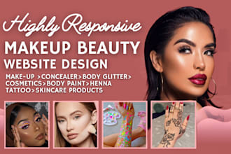 design makeup shopify body glitter beauty store henna tattoo body art website
