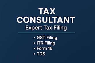 file your gst itr tds returns and tax consultation