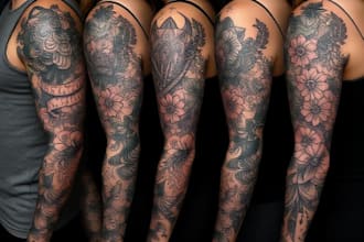 create custom tattoo design, tattoo sleeve