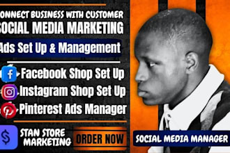 set up instagram shop facebook shop stan store pinterest marketing ads manager
