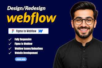 design and develop a responsive webflow website or convert figma to webflow