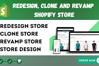 clone, copy, revamp, duplicate, redesign shopify store, shopify website