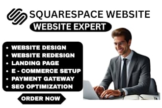 design redesign squarespace website seo optimization website landing page square