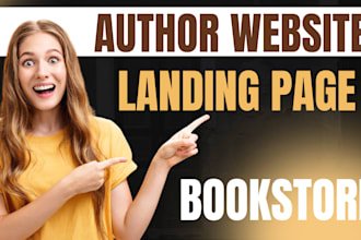 create book author website design business ebook landing page, portfolio design