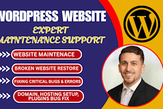 keep your wordpress site up to date and running smoothly, weekly backup, updates