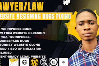fix redesign or clone lawyer law firm website wix wordpress squarespace