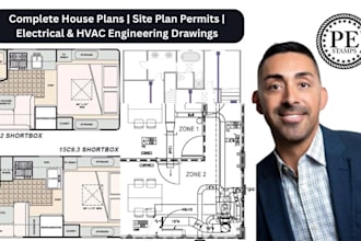 site plan permit drawing electrical hvac engineering complete house plans