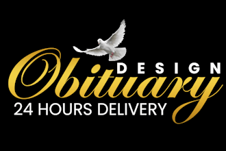 design funeral program, memorial program, obituary design