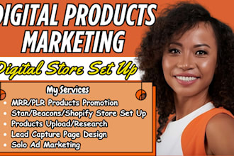 promote master resell rights, set up stan store and beacons for digital products