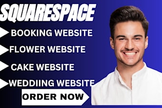 build a modern squarespace website for your cake, wedding or flower brand