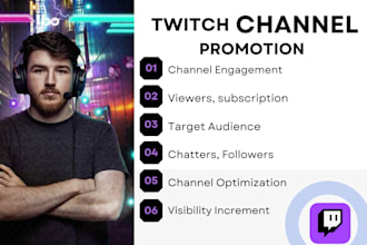 do twitch promotion, live viewers, chatters, followers, twitch channel, growth