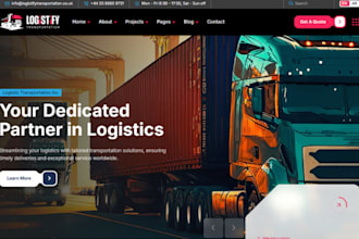 build squarespace transportation website cargo courier towing delivery website