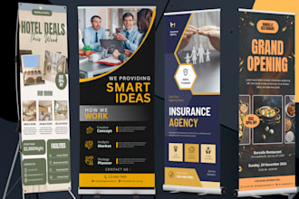 design roll up banner, retractable banner, pull up or roller banner, show banner