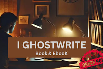ghost write your book and ebook of any genre and subject