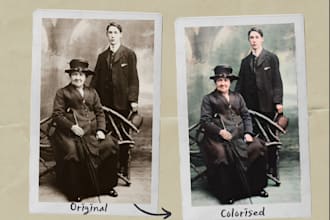 restore old photo professionally and colorize in 24 hour