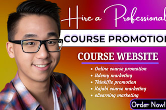 promote your udemy, thinkific, kajabi, online course effectively, course content
