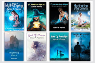 design fantasy book cover, fiction, sci fi, horror, romance ebook cover