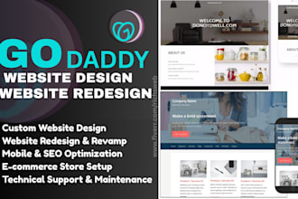 create fix godaddy ecommerce expert website design redesign builder migration