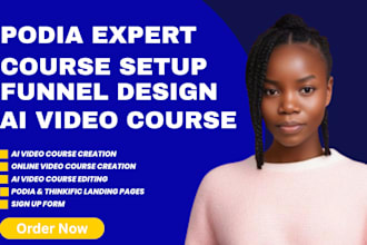 create podia website, upload course, gamma ai website, online course website