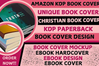 design a stunning KDP book cover, paperback cover, book layout, workbook