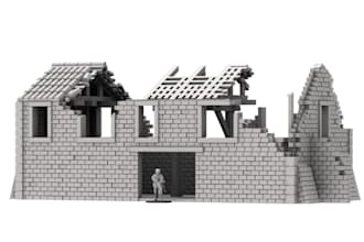 design 3d terrain,trpg set,dice tower, dnd mini building,hut,barricade in zbrush