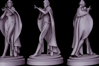 sculpt 3d printing stl file dnd fantasy miniature character, figurines creatures