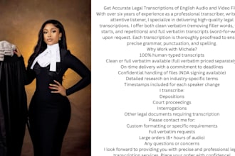 provide accurate legal transcription