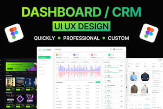 create custom dashboard design or web app UI in figma app