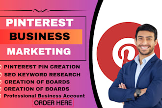 pinterest pin creation pintrest business marketing organic growth seo manager
