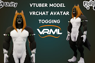 create custom vrchat 3d avatar, furry, anime, nsfw, vtuber model, animaze , vrm