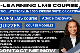 create elearning course using articulatestoryline 360, ispring suite,orcaptivate