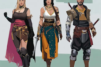 create realistic character and creature concept art