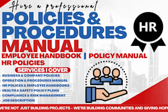 do HR policies and procedures manual, employee handbook, and onboarding program