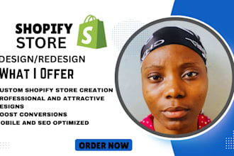 do shopify website redesign, redesign shopify store, shopify store design