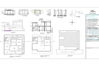 draw,architecture 2d floor plans, and blueprints using autocad, revit,draftsman