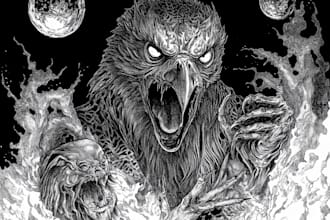 draw black and white illustrations