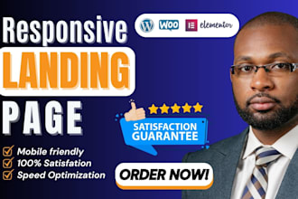 responsive landing page one page website design wordpress landing page design