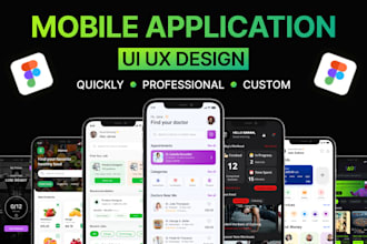 do mobile app UI UX design, figma UI UX app design