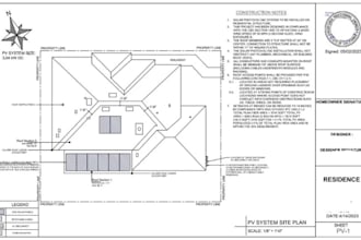 solar permit proposal design, licensed engineering stamp, detailed pvsyst report