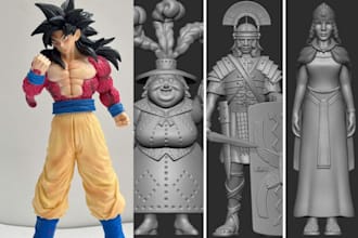 sculpt 3d action figure articulated action figure 3d character 3d model fr print