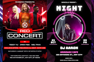 design party flyer sport flyer event flyer church flyer club flyer