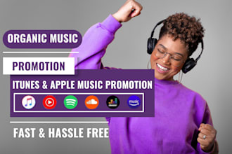 apple music promotion itunes music organic promotion spotify music listener