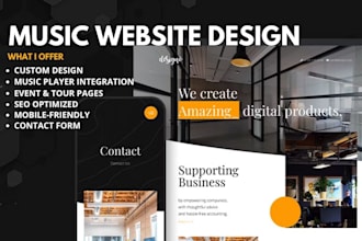 design music website for artist dj brand event or record label