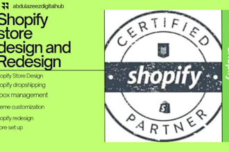design, redesign, clone or duplicate your shopify website professionally