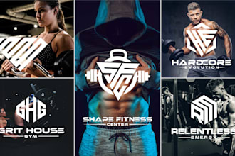 do trendy gym, fitness, monogram, health and sport logo design