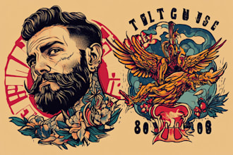 create old school or traditional tattoo design
