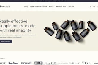 design custom private label supplement shopify store vitamin dropshipping store